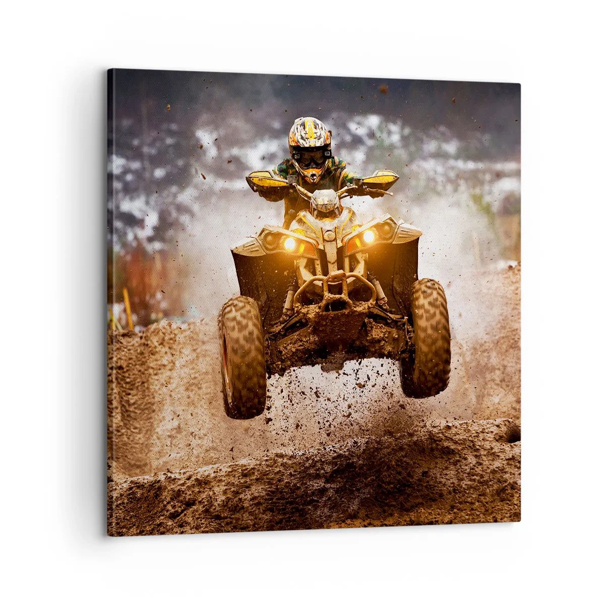 Canvastavla - Bild på duk - No risk no fun - 60x60 cm