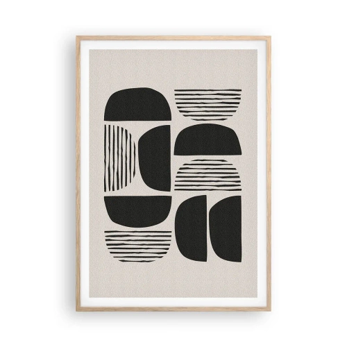 Affisch i ram av ljusek - Arrangemang med halvor - 70x100 cm