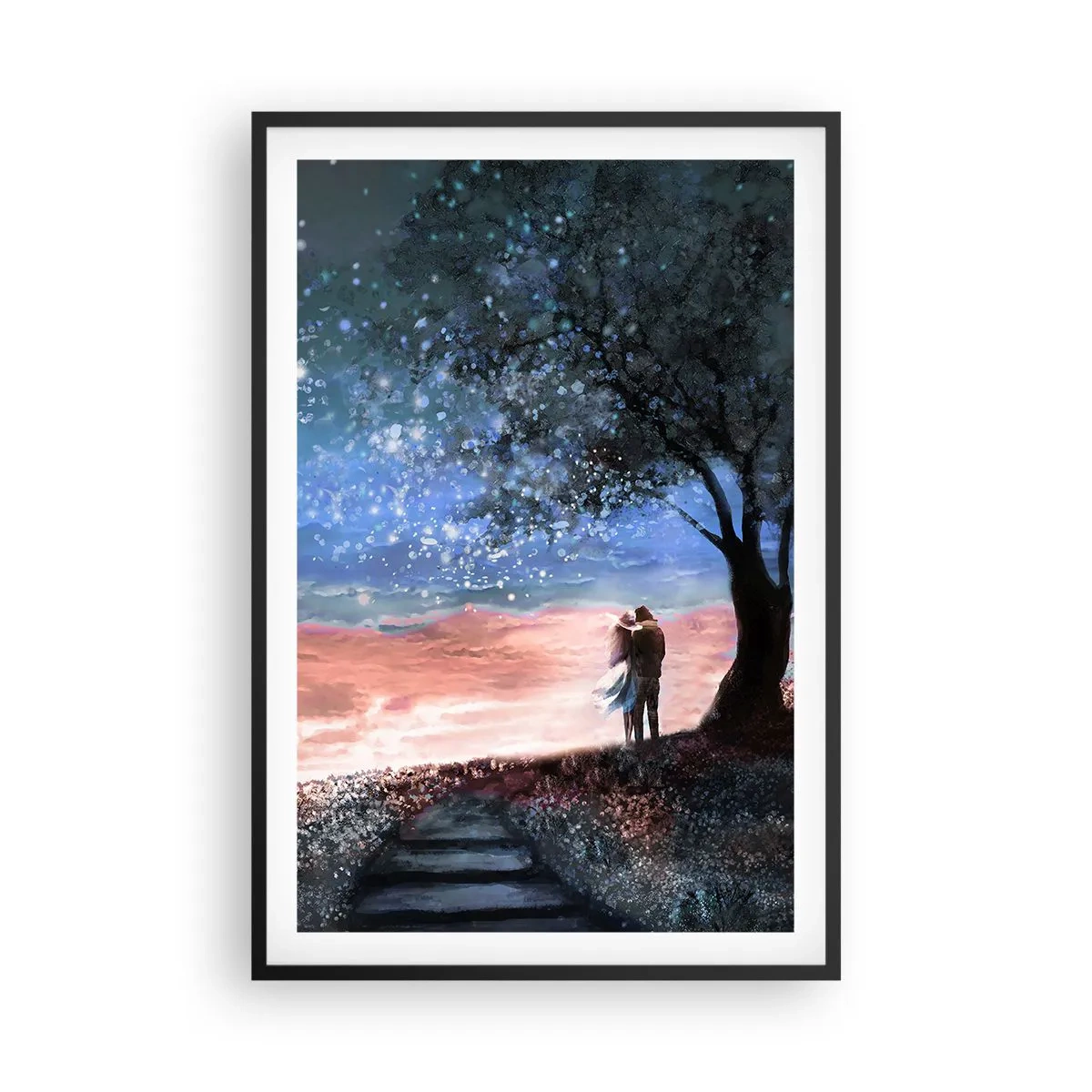 Affisch i svart ram - Stjärnig spektakel - 61x91 cm