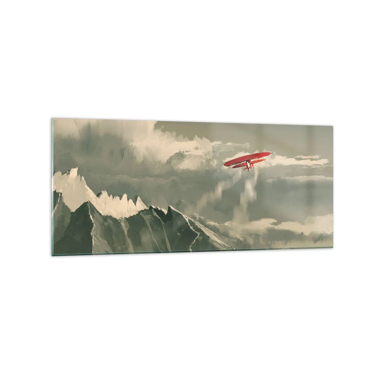 Glastavla - Bild på glas - Orädd pionjär - 120x50 cm