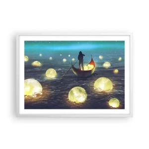 Affisch i vit ram - Saker som filosoferna inte drömt om - 70x50 cm