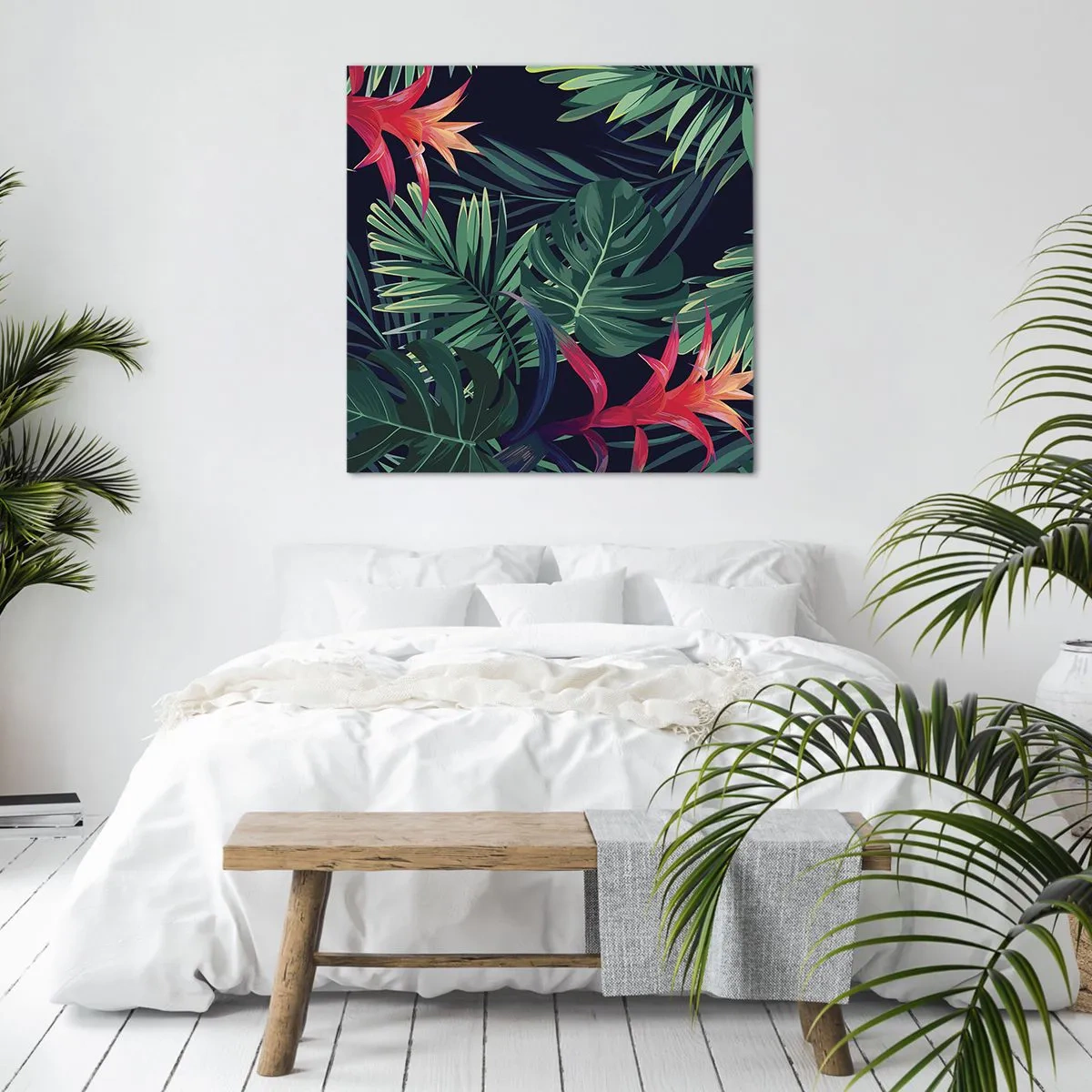 Canvastavla - Bild på duk - Brinna i grönskan - 30x30 cm