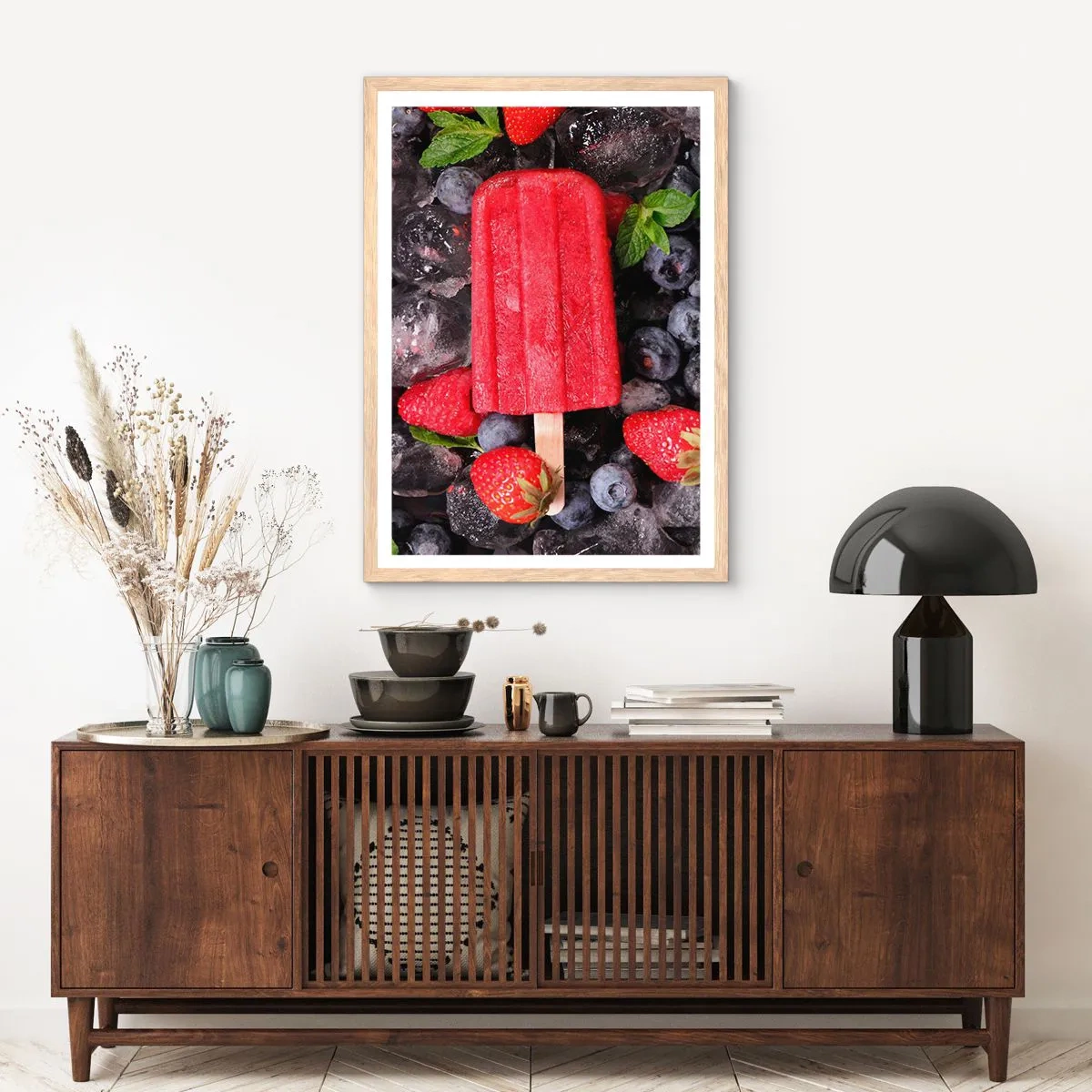 Affisch i ram av ljusek - En smak av varm sommar - 70x100 cm