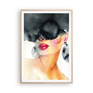 Affisch i ram av ljusek - Elegansens hemlighet - 70x100 cm