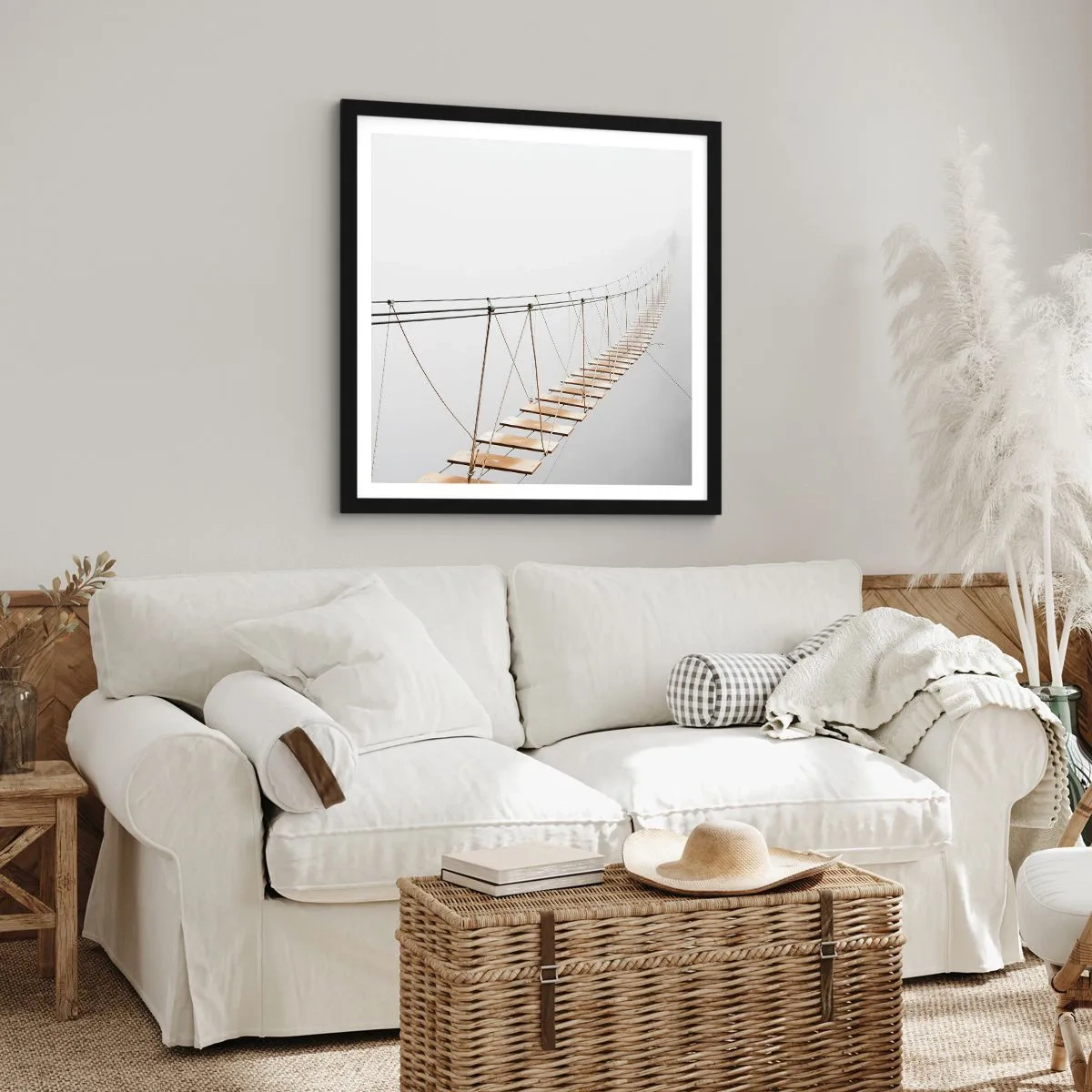 Affisch i svart ram - Vart leder den dig? - 50x50 cm