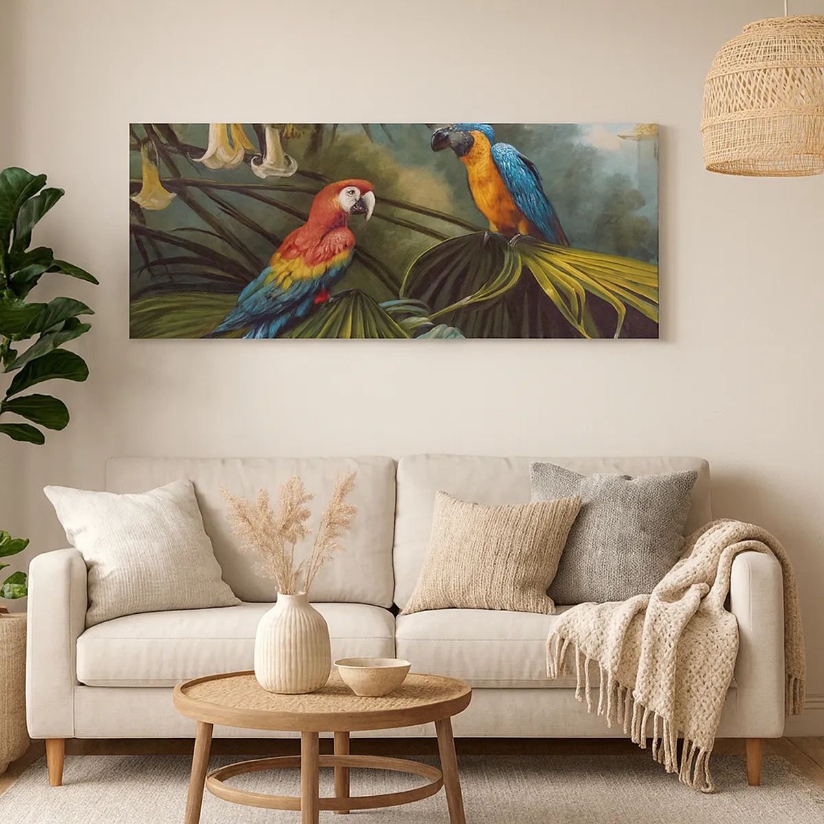 Canvastavla - Bild på duk - Romantiken i tropikerna - 30x30 cm