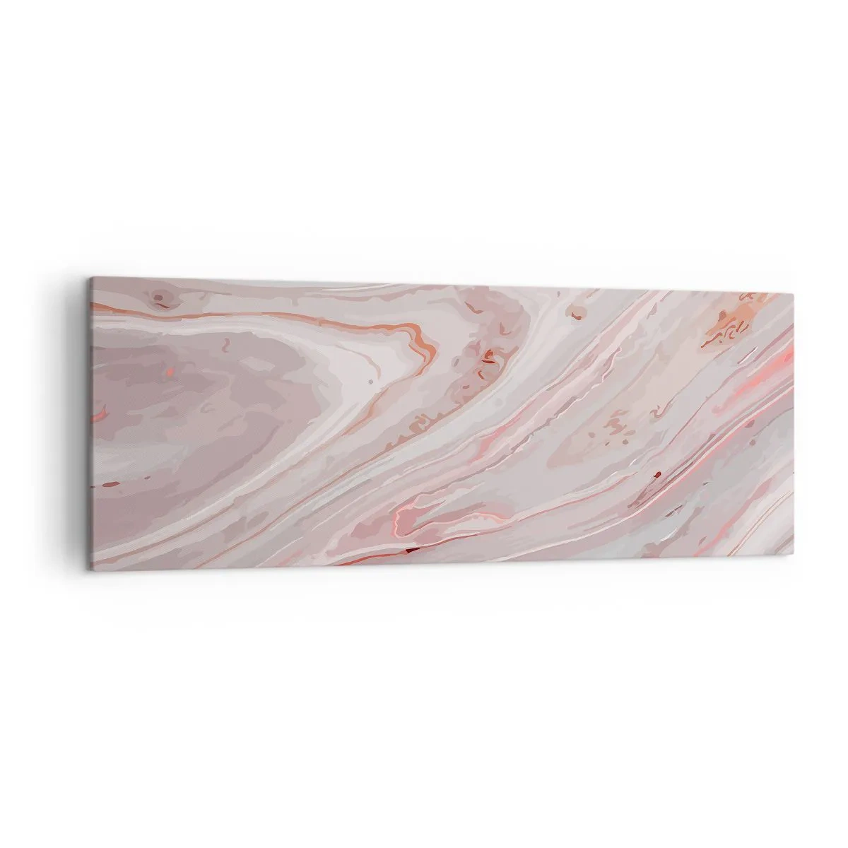 Canvastavla - Bild på duk - Flytande rosa - 140x50 cm