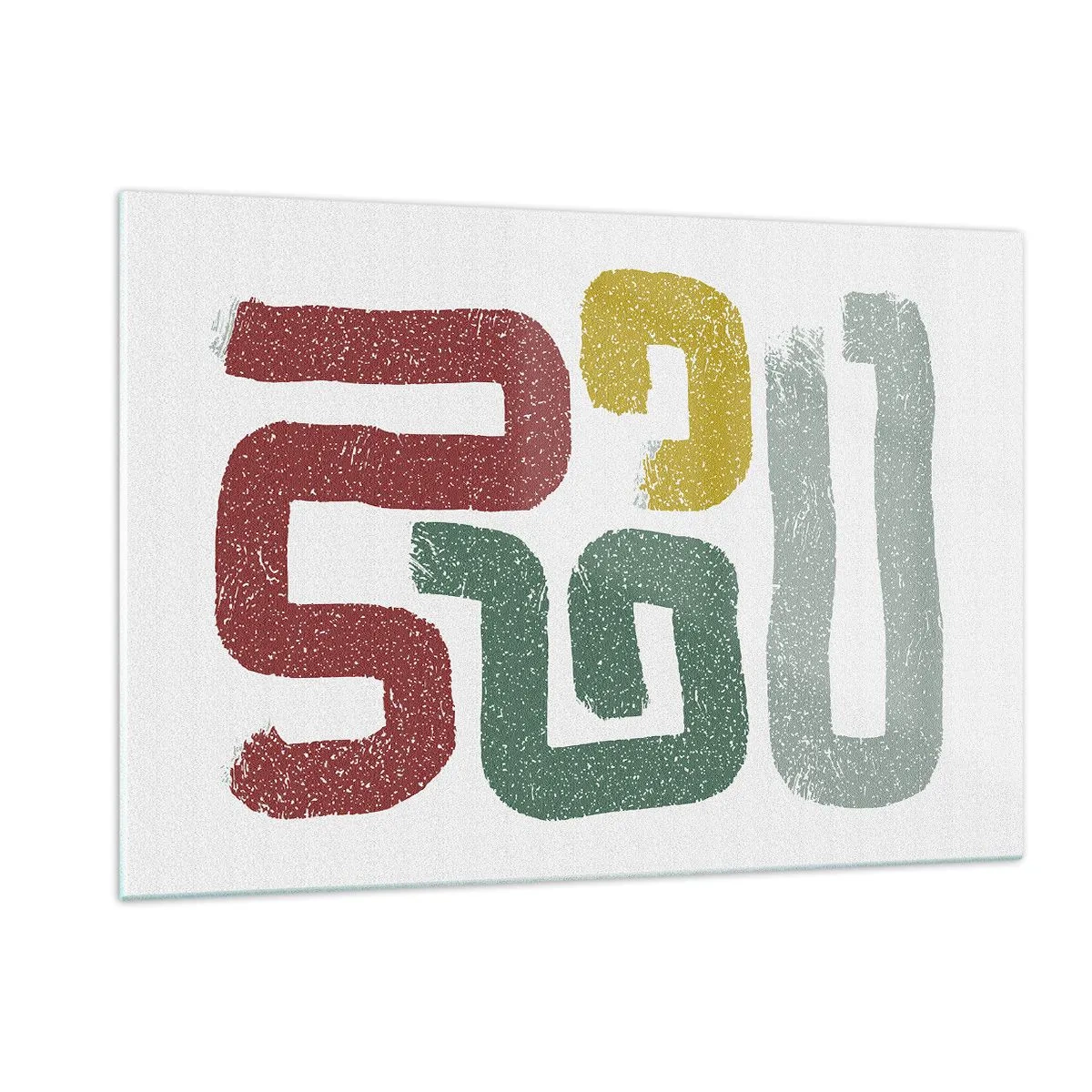 Glastavla - Bild på glas - På ett okänt språk - 120x80 cm