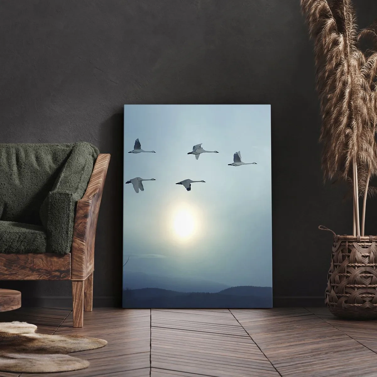 Canvastavla - Bild på duk - Farväl sommar, vi ses om ett år - 55x100 cm