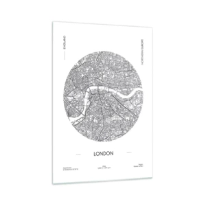 Glastavla - Bild på glas - Londons anatomi - 70x100 cm