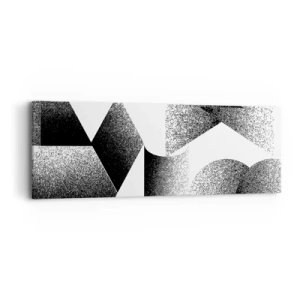 Canvastavla - Bild på duk - Vinklar och ovaler - 90x30 cm