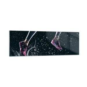 Glastavla - Bild på glas - Med all kraft i benen - 160x50 cm