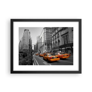 Affisch i svart ram - Storstadens solar - 40x30 cm