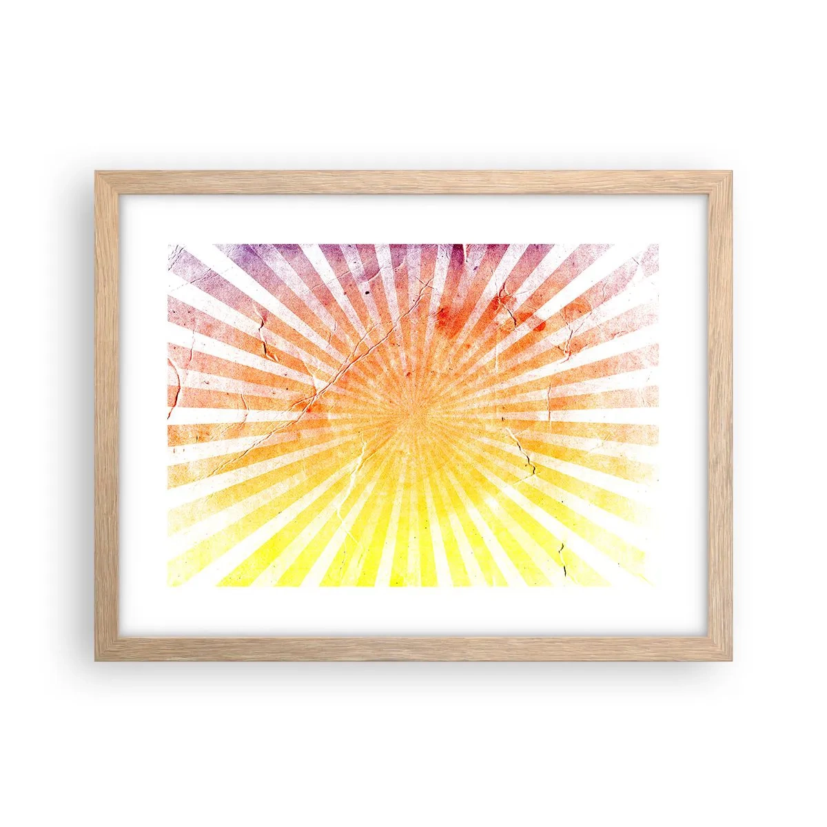Affisch i ram av ljusek - Solupp- och nedgångar - 40x30 cm