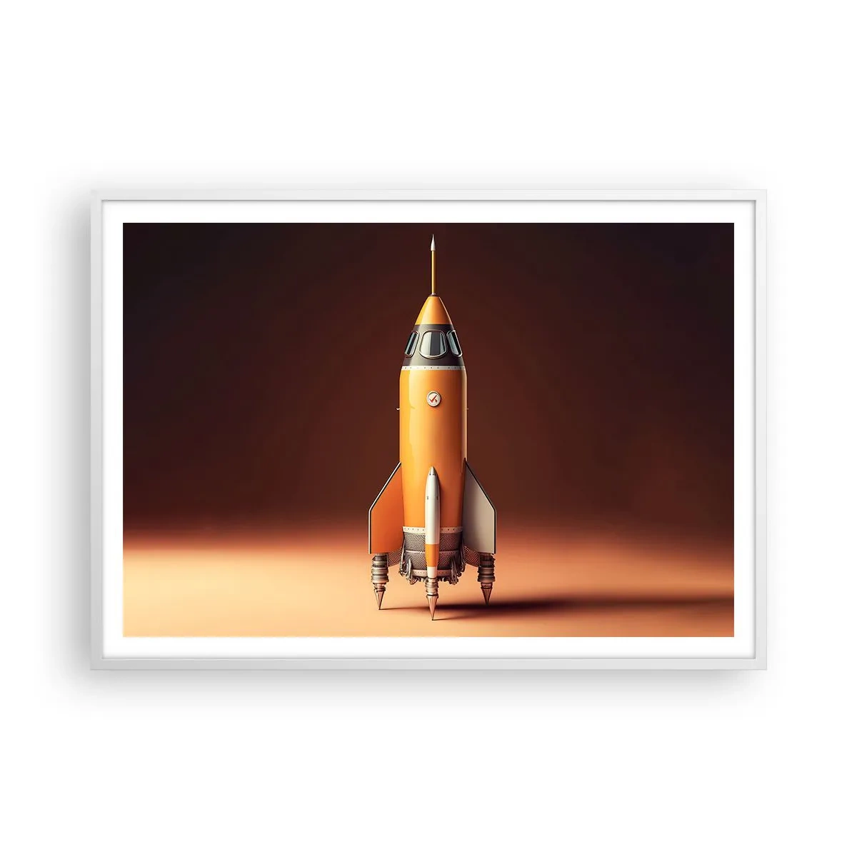 Affisch i vit ram - Det börjar med en dröm - 100x70 cm