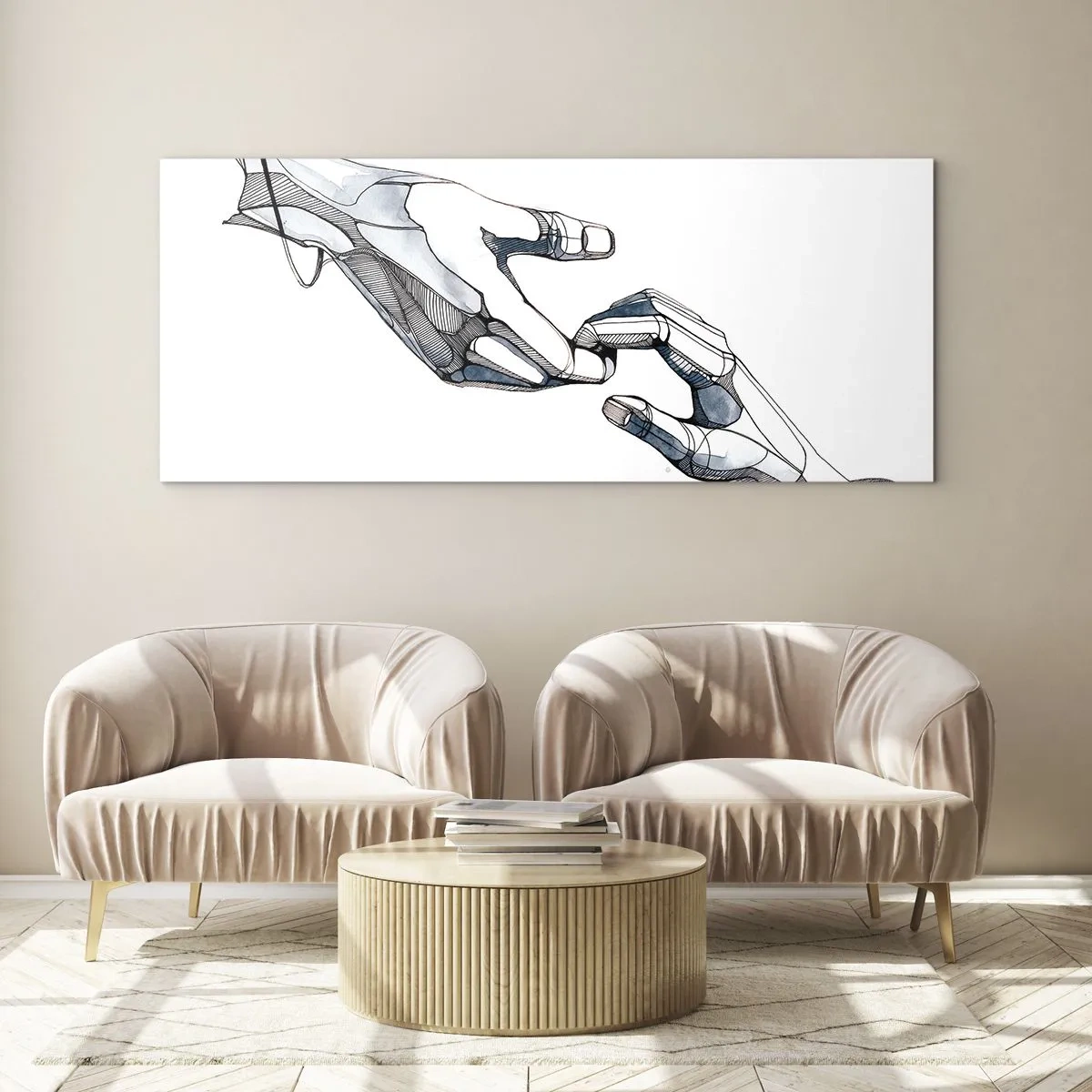 Glastavla - Bild på glas - God gest - 100x40 cm