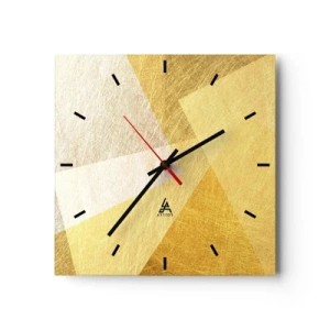 Väggklocka - Klocka på glas - Geometriskt väder - 30x30 cm
