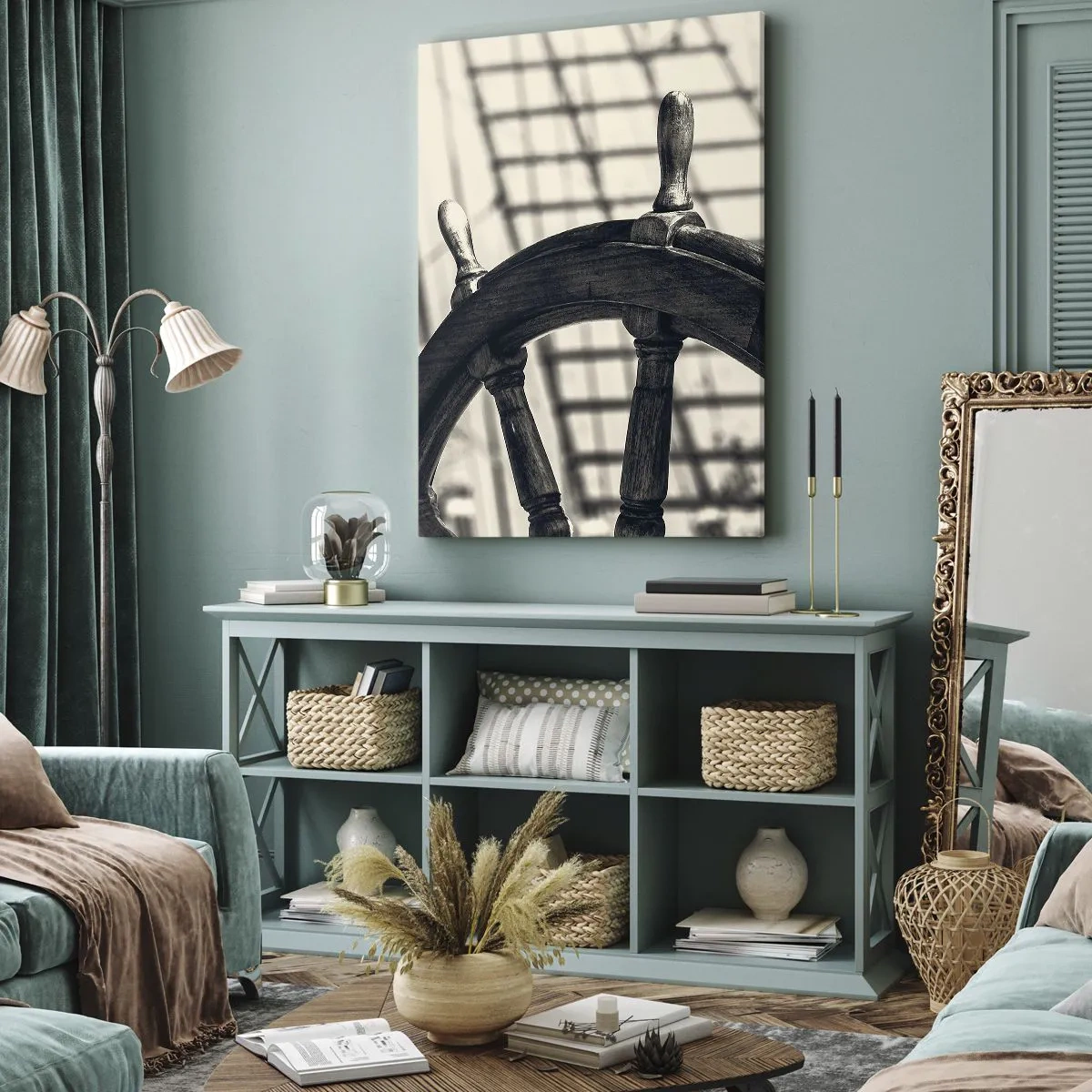 Canvastavla - Bild på duk - Marina berättelser - 55x100 cm