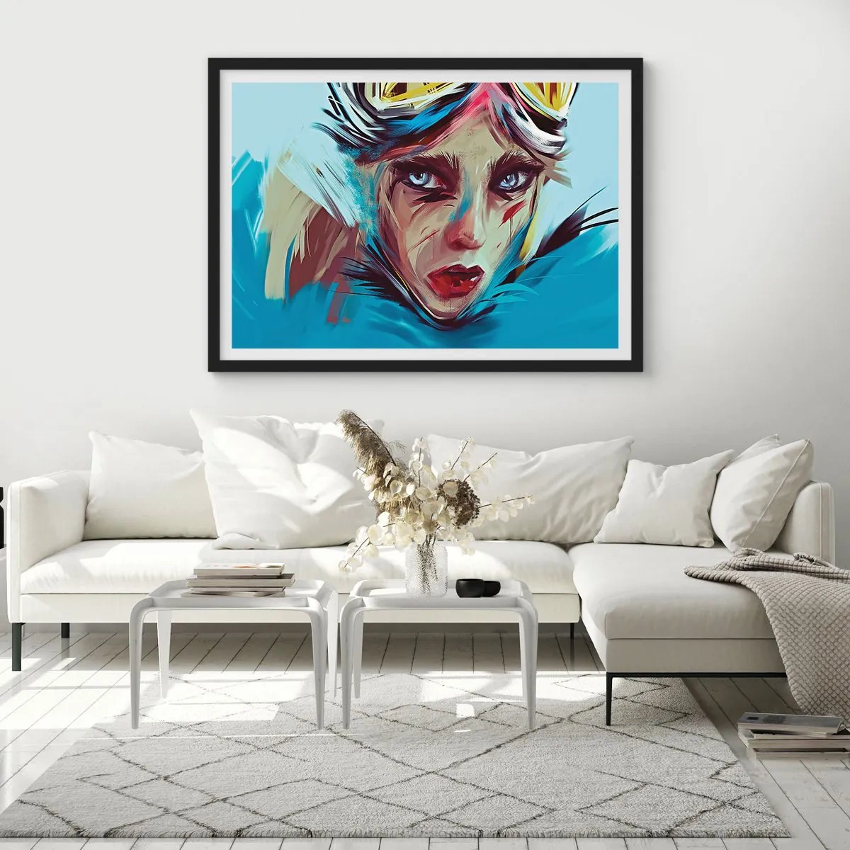 Affisch i svart ram - Vägkämpe - 50x40 cm