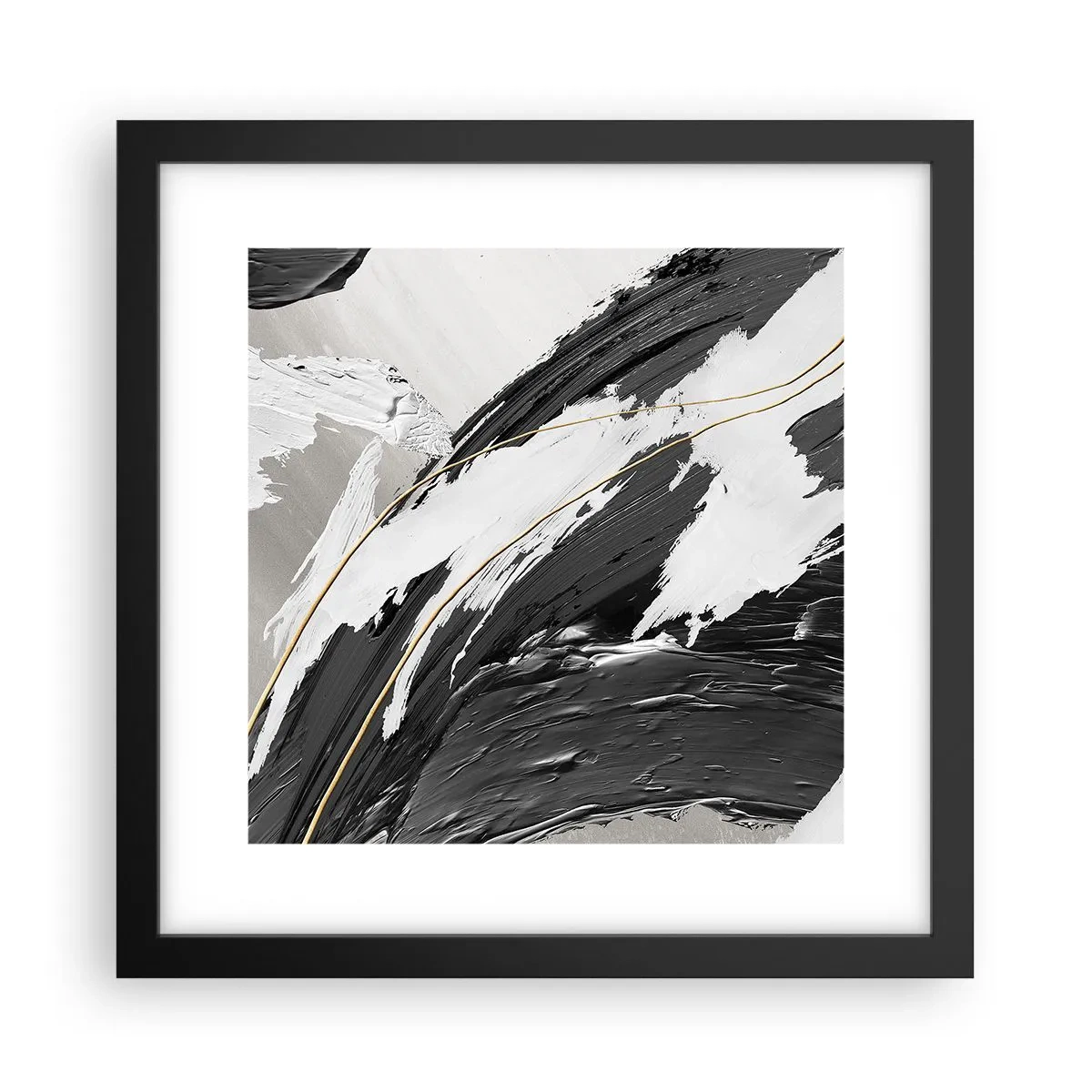 Affisch i svart ram - Storslagen abstraktion - 30x30 cm