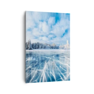 Canvastavla - Bild på duk - Bedårande och kristallisk vy - 70x100 cm