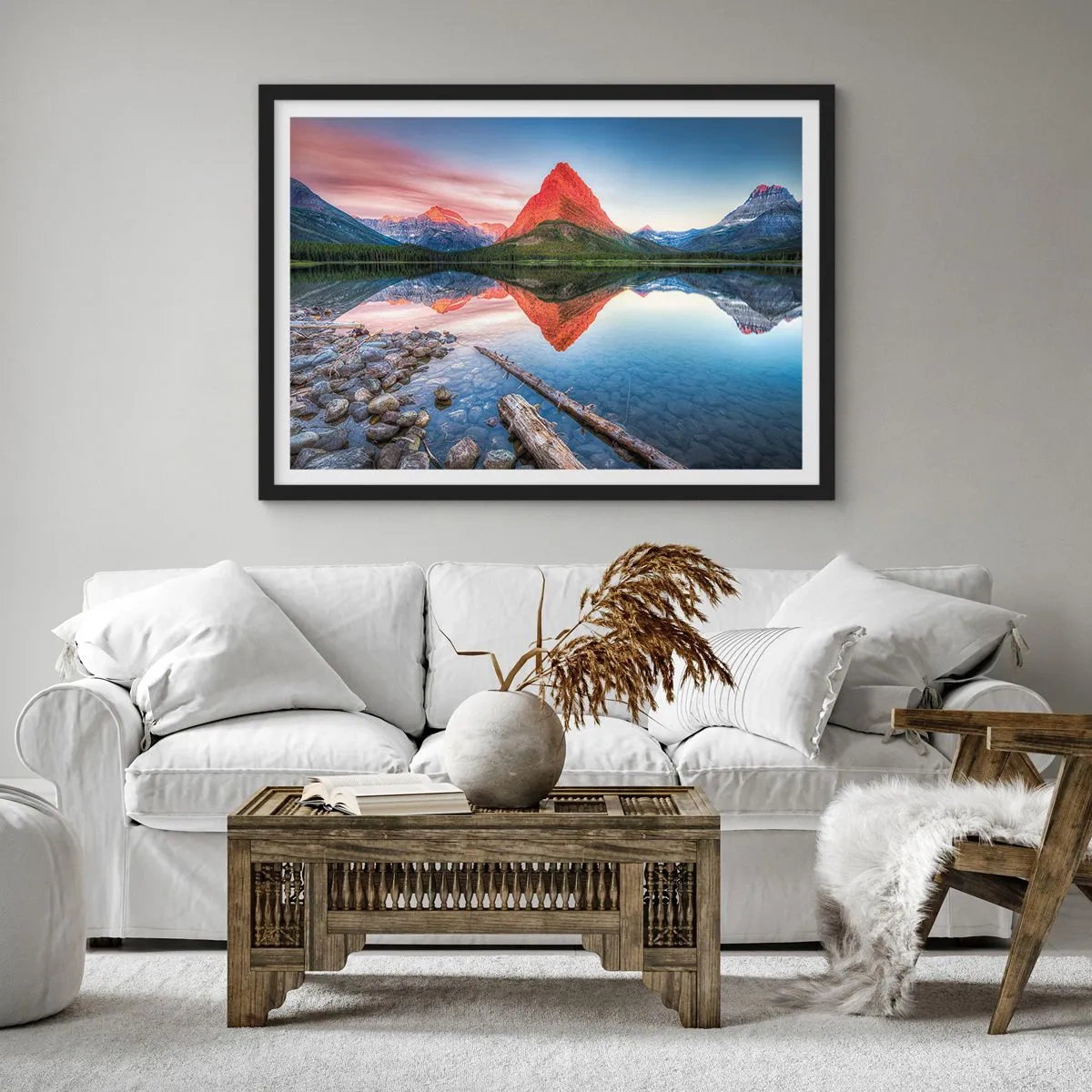 Affisch i svart ram - Glöd och kyla - 91x61 cm