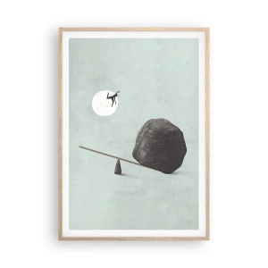 Affisch i ram av ljusek - Uppfylld dröm - 70x100 cm