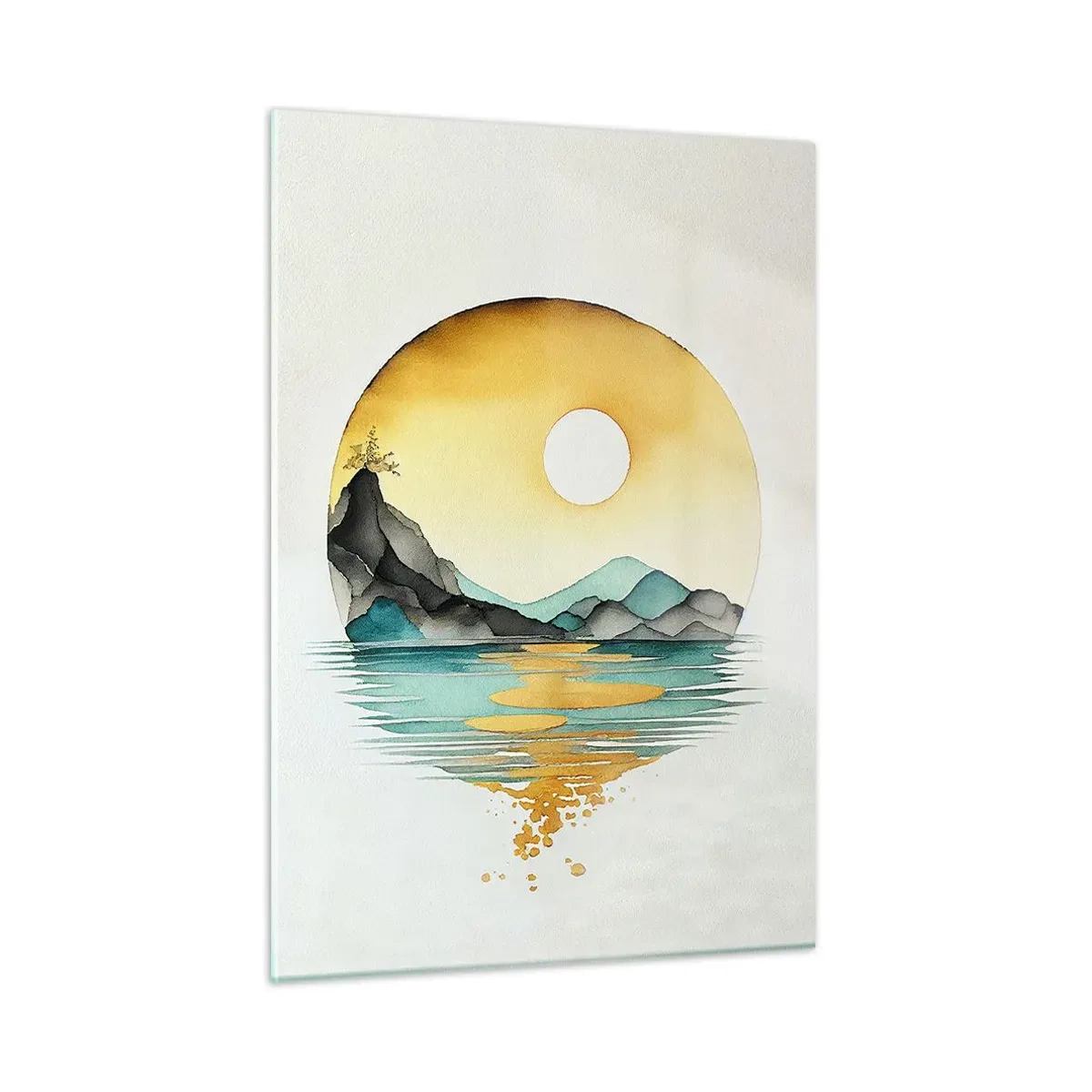 Glastavla - Bild på glas - I en cirkel av skönhet - 50x70 cm