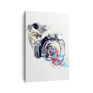 Canvastavla - Bild på duk - I objektivets öga - 70x100 cm