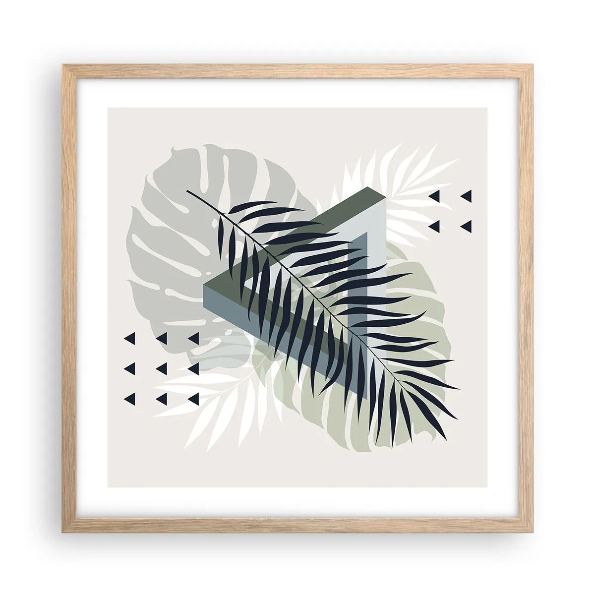 Affisch i ram av ljusek - Natur och geometri – två ordningar? - 50x50 cm