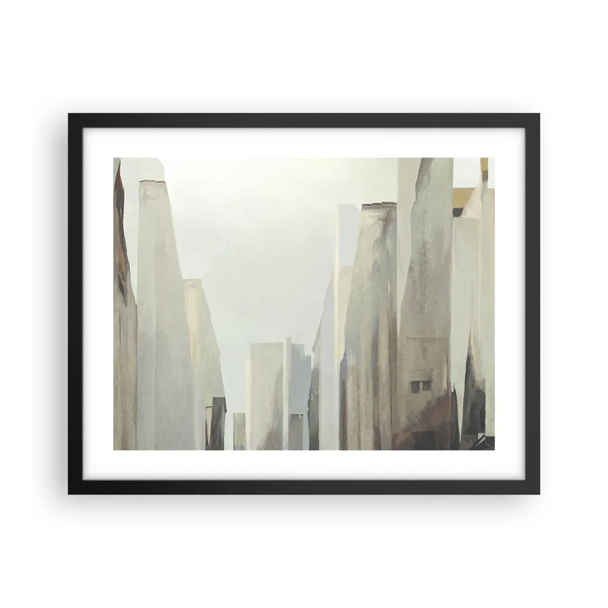 Affisch i svart ram - En dröm om staden - 50x40 cm