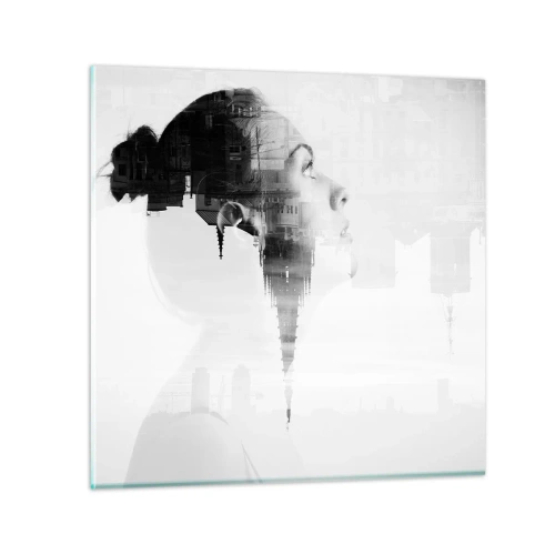 Glastavla - Bild på glas - På rutans båda sidor - 60x60 cm