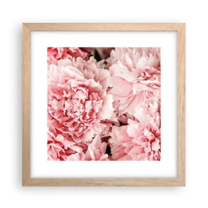 Affisch i ram av ljusek - Rosa dröm - 30x30 cm