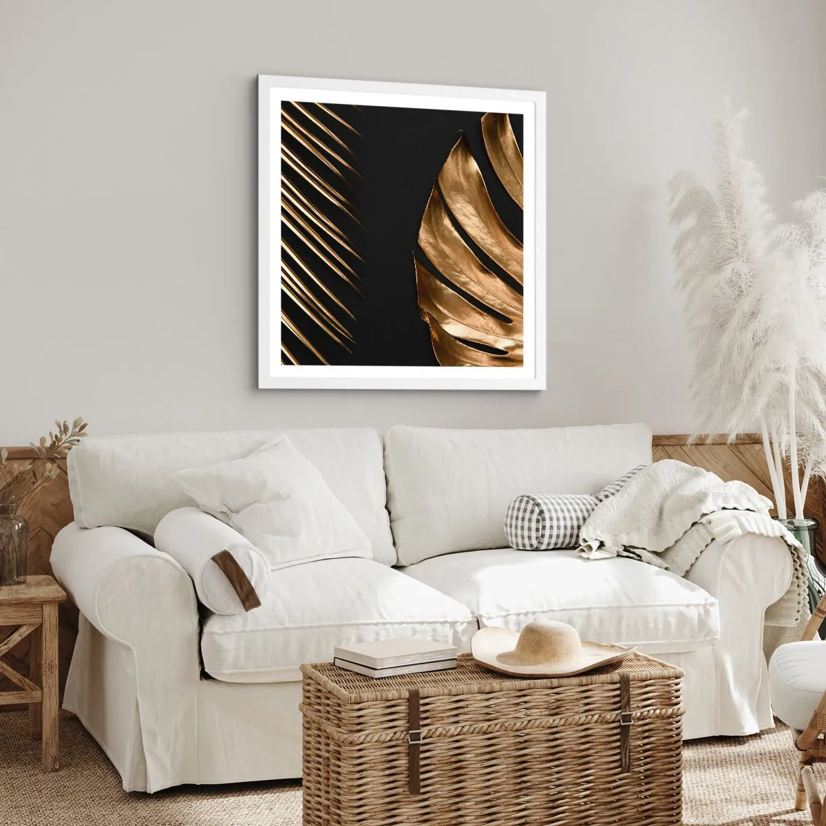 Affisch i vit ram - Olika men lika dyra - 40x40 cm