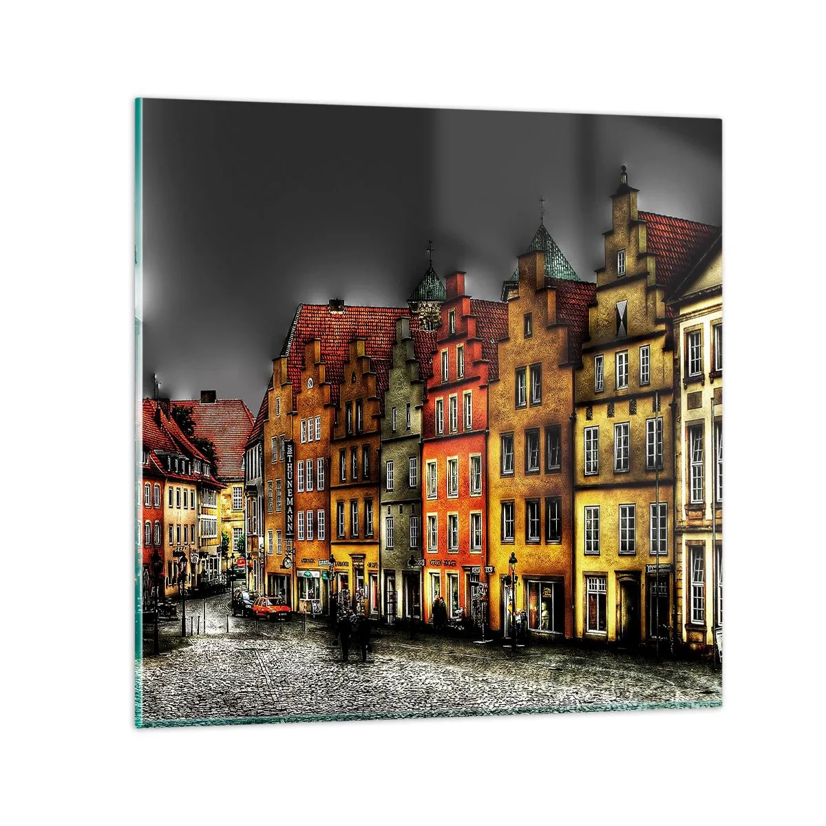 Glastavla - Bild på glas - Det saknas bar förtrollad droska - 50x50 cm