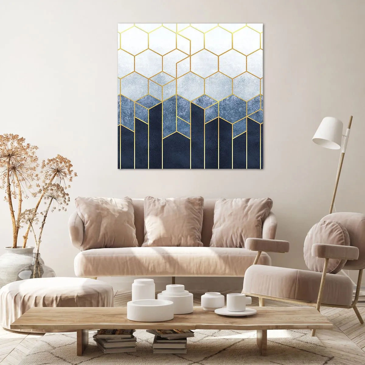 Canvastavla - Bild på duk - Komposition i synkoprytm - 60x60 cm