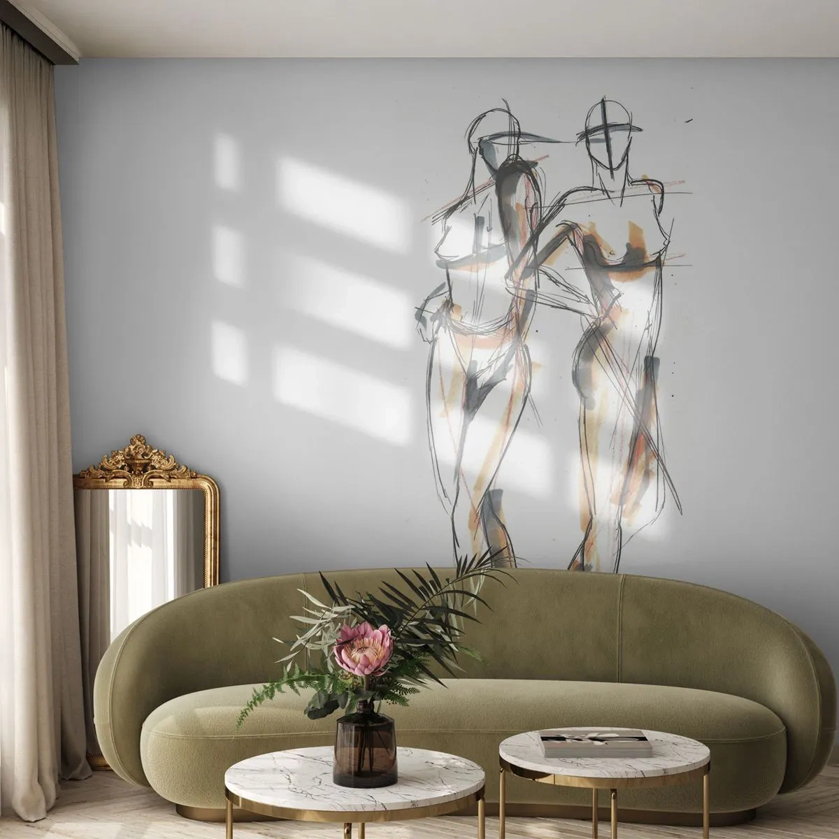 Fototapet Premium Canvas - Charmens studie - Grafik, Mode, Modern konst - 250x175 cm