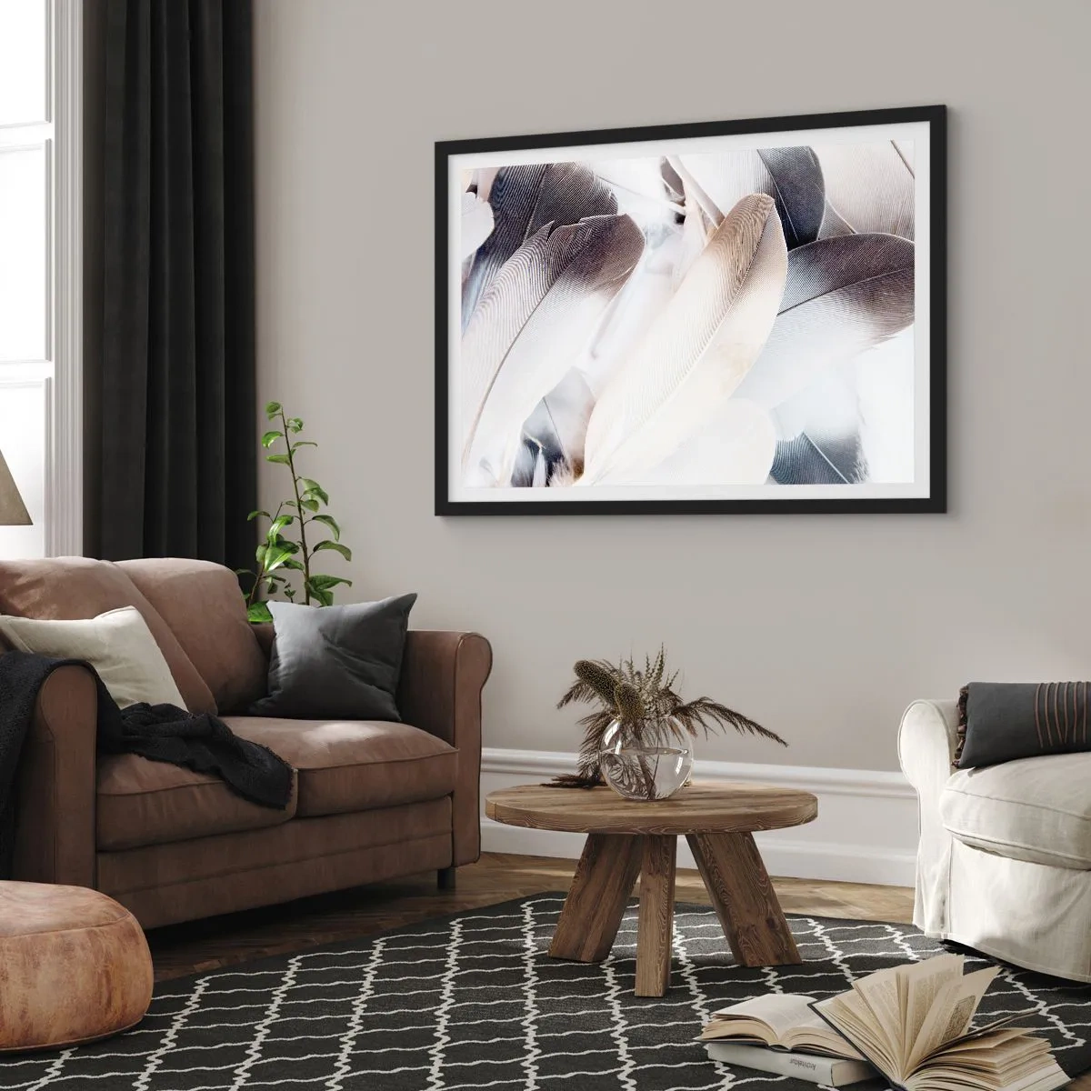 Affisch i svart ram - Nästan änglalik - 91x61 cm