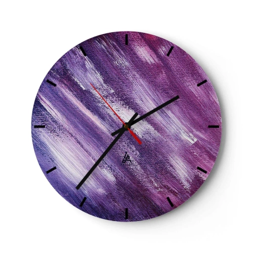 Väggklocka - Klocka på glas - När solig vind blåser - 40x40 cm