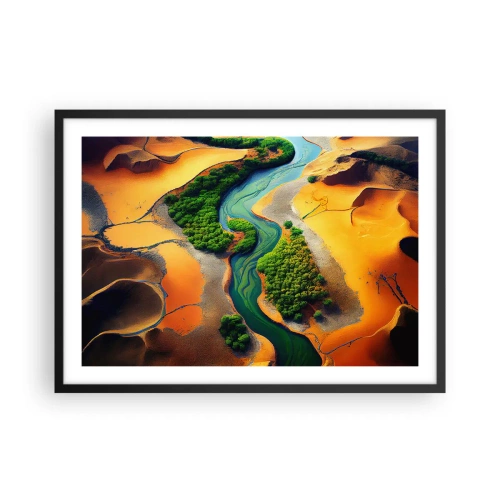 Affisch i svart ram - Livgivande flod - 70x50 cm