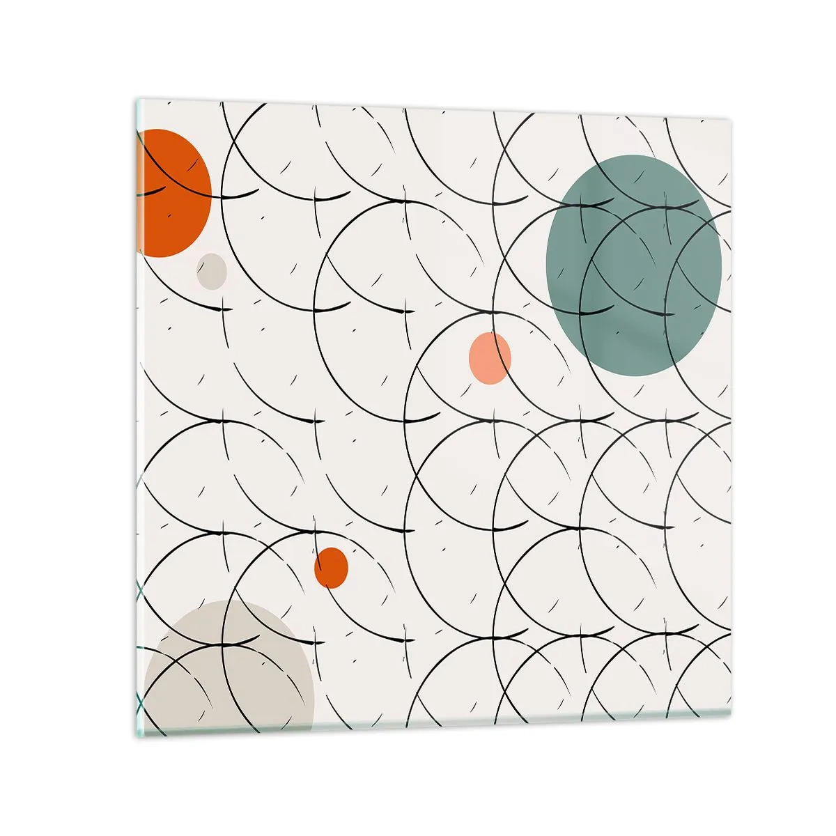 Glastavla - Bild på glas - I popkonstens anda - 60x60 cm