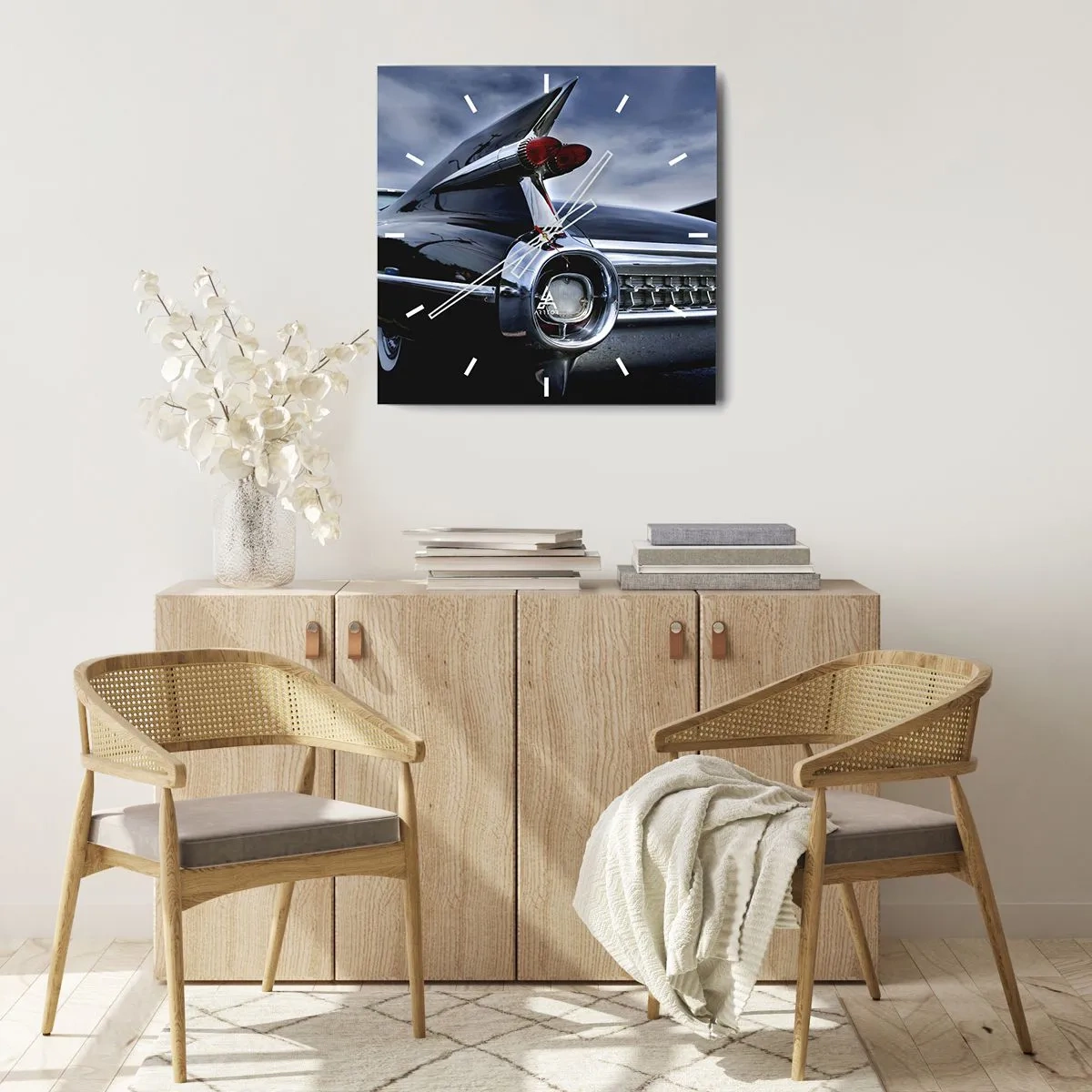 Väggklocka - Klocka på glas - Just därför är den vacker! - 40x40 cm