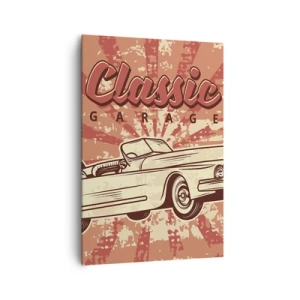 Canvastavla - Bild på duk - De spelar Elvis på radion - 70x100 cm