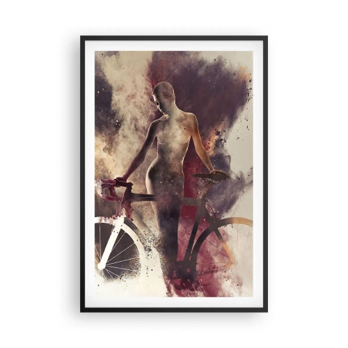 Affisch i svart ram - Cyklelsjäl i marmorform - 61x91 cm