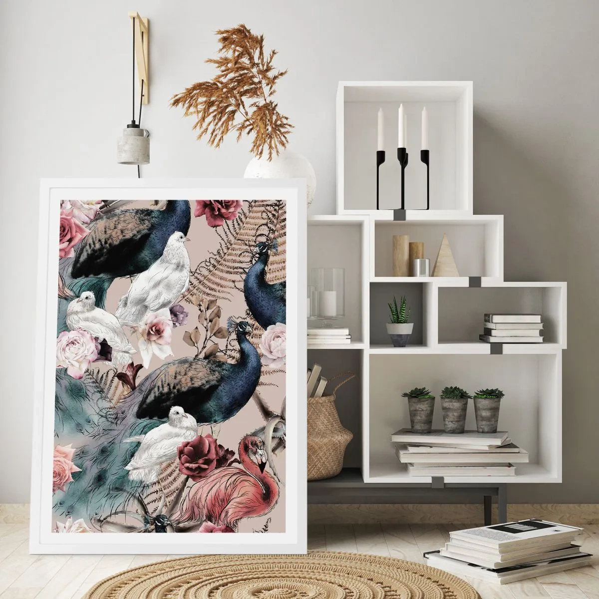 Affisch i vit ram - I palatsträdgården - 50x70 cm