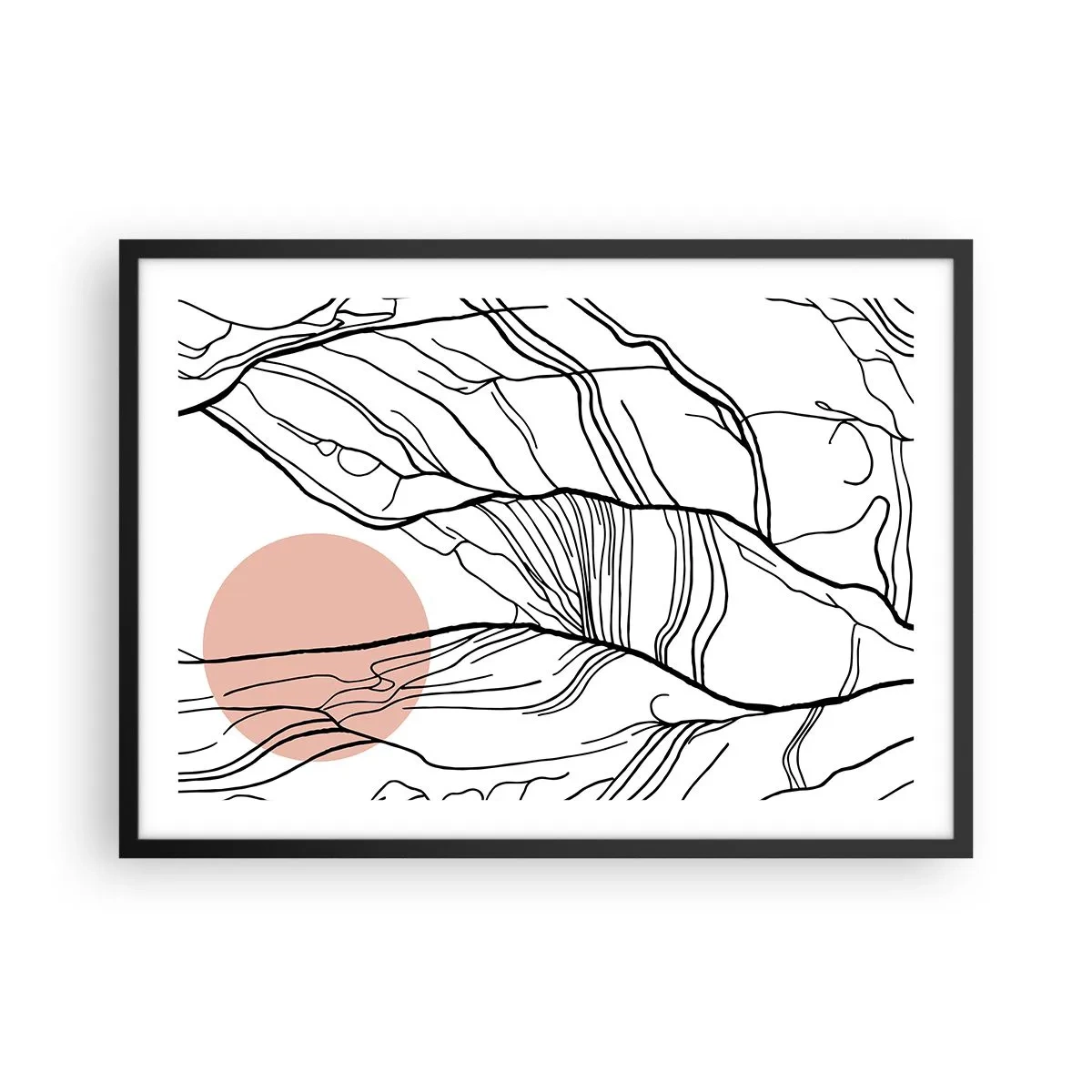 Affisch i svart ram - I grenarnas nät - 70x50 cm