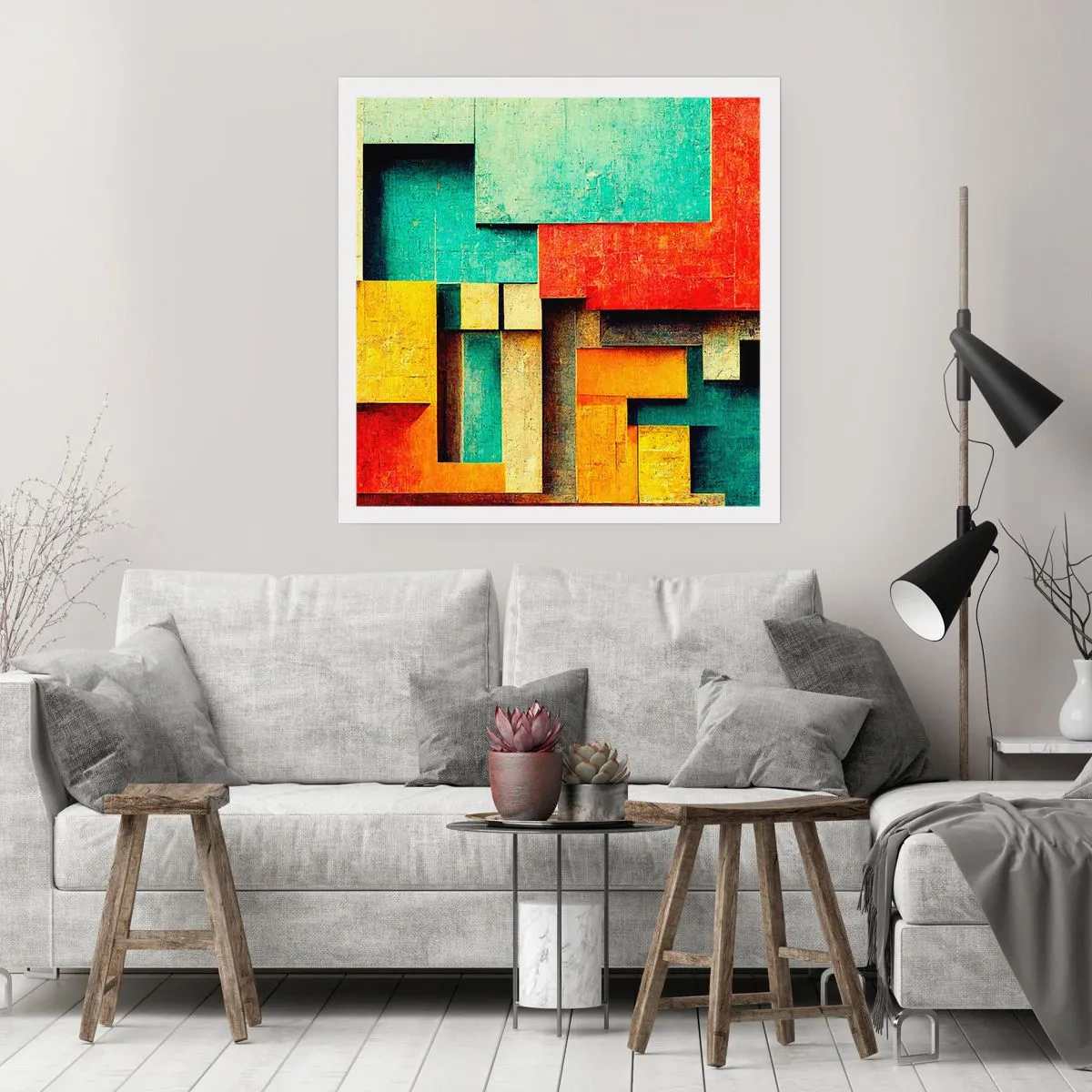 Affisch - Festival av räta vinklar - 60x60 cm