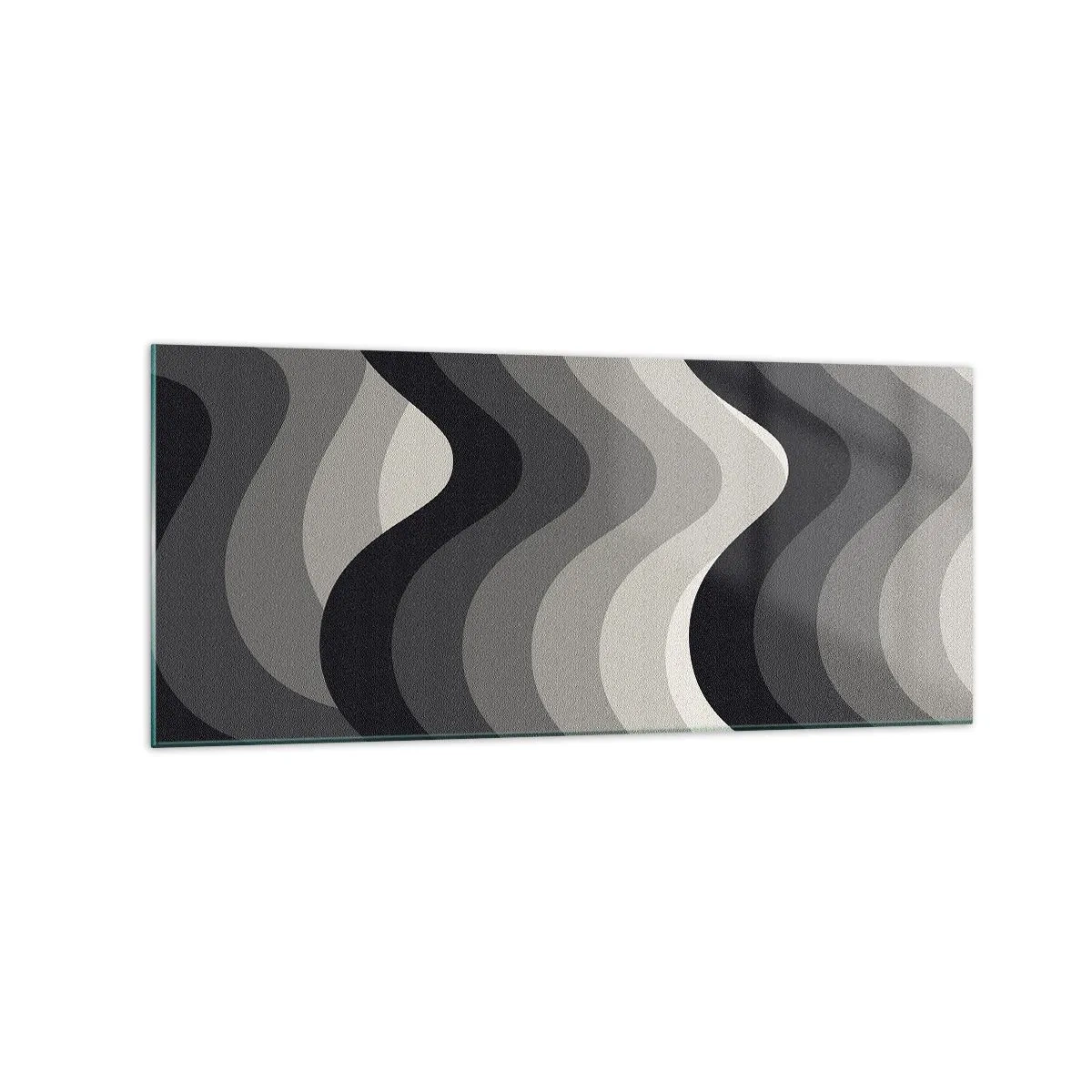 Glastavla - Bild på glas - Våg efter våg - 120x50 cm
