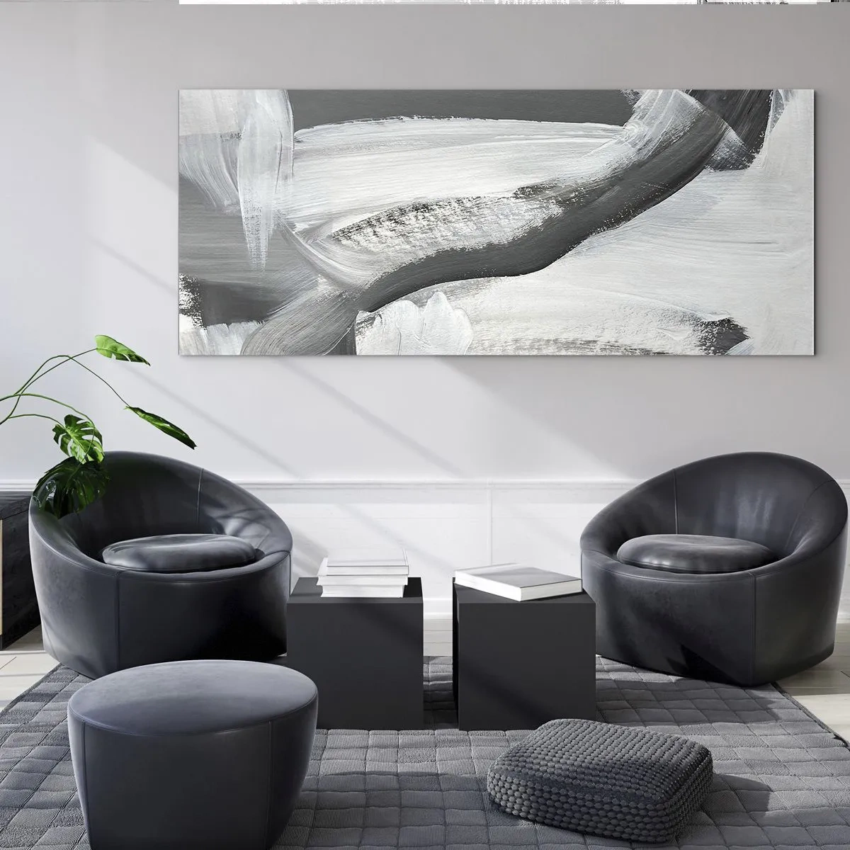 Glastavla - Bild på glas - Med bestämd rörelse - 140x50 cm