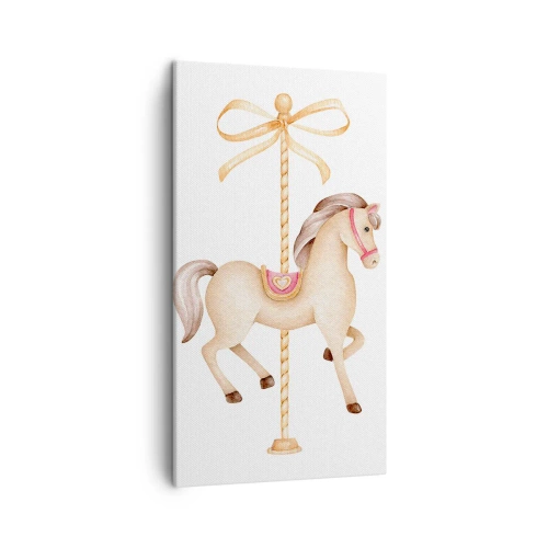 Canvastavla - Bild på duk - Med en graciös trav - 45x80 cm